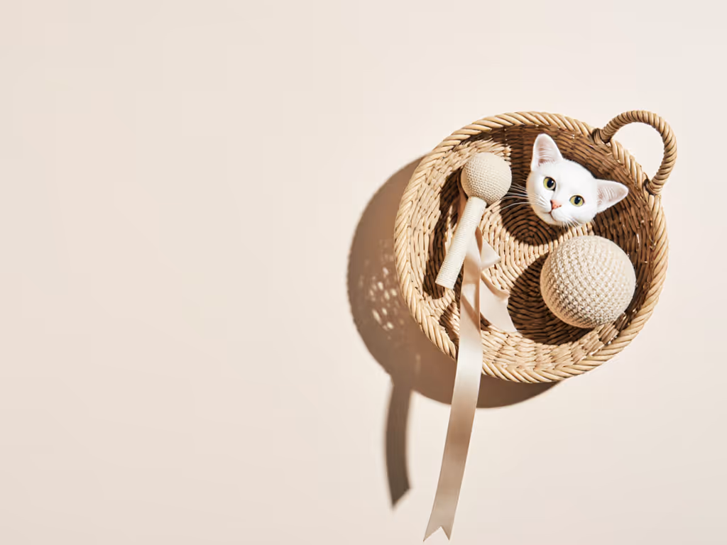 minimalist_cat_enrichment_setup_with_wand_toy_in_neutral_storage_basket