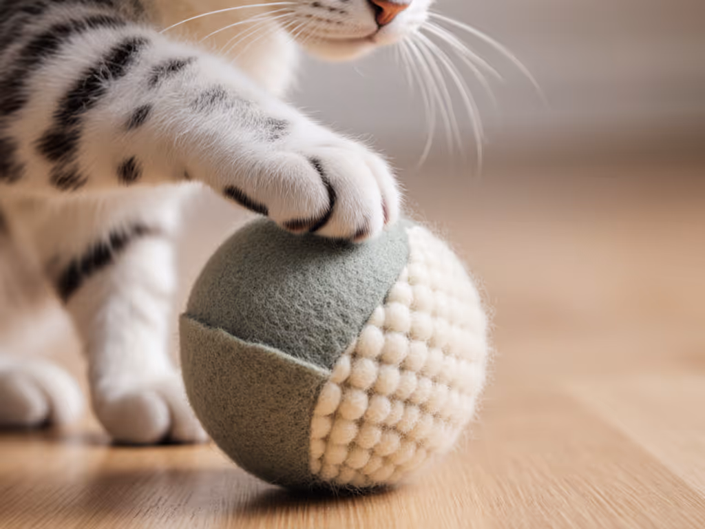 close-up_of_a_blind_cats_paw_batting_a_textured_felt_ball