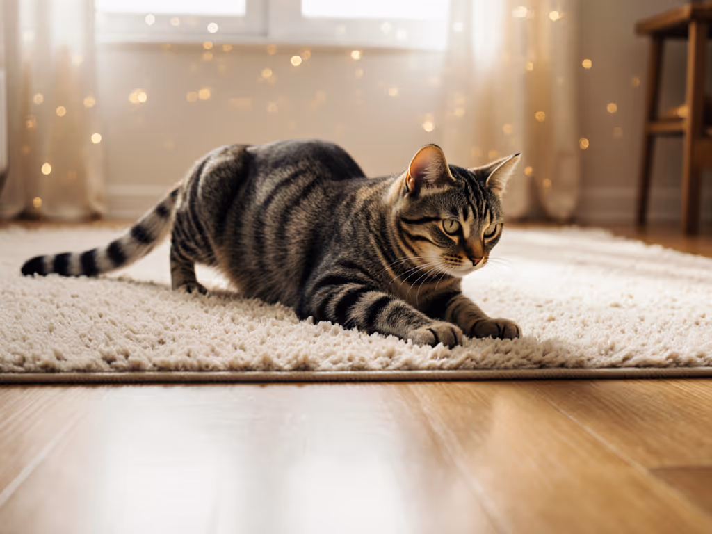 arthritic_cat_stretching_gently_on_rug