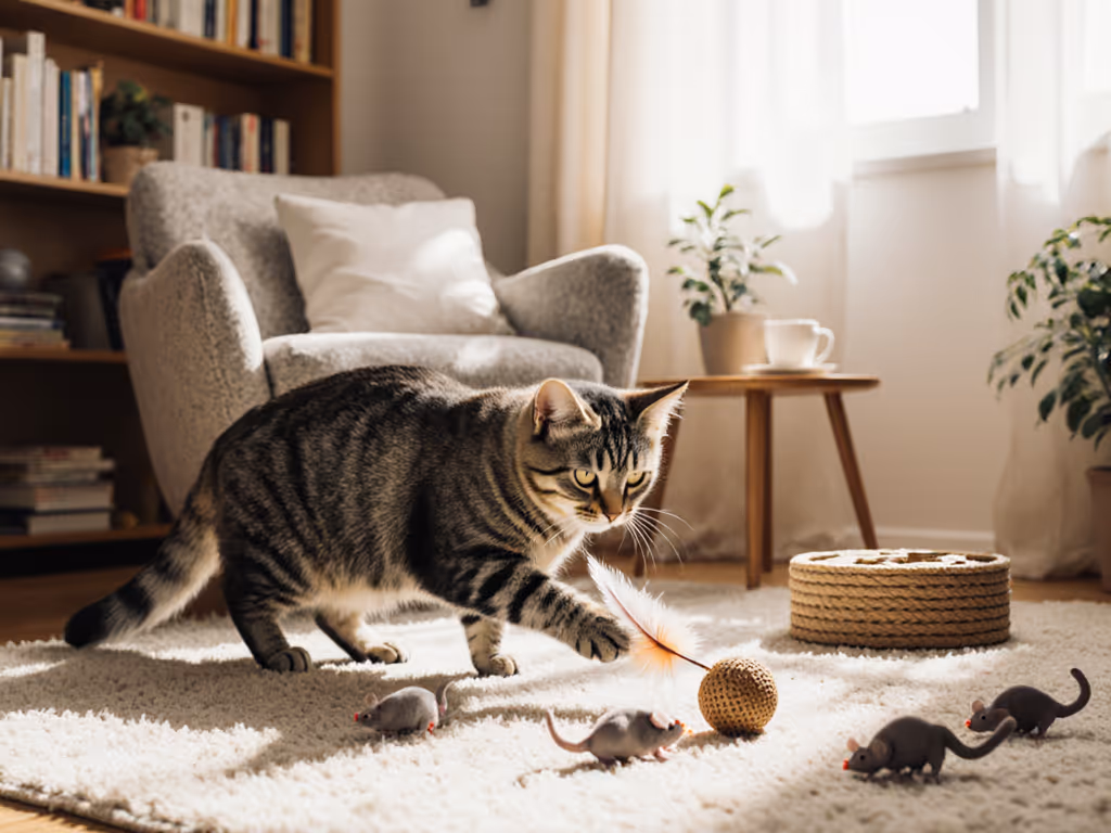Gentle Toys for Elderly Cat Playtime