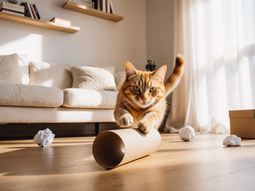 Safe Household Cat Toys That Get Them Moving