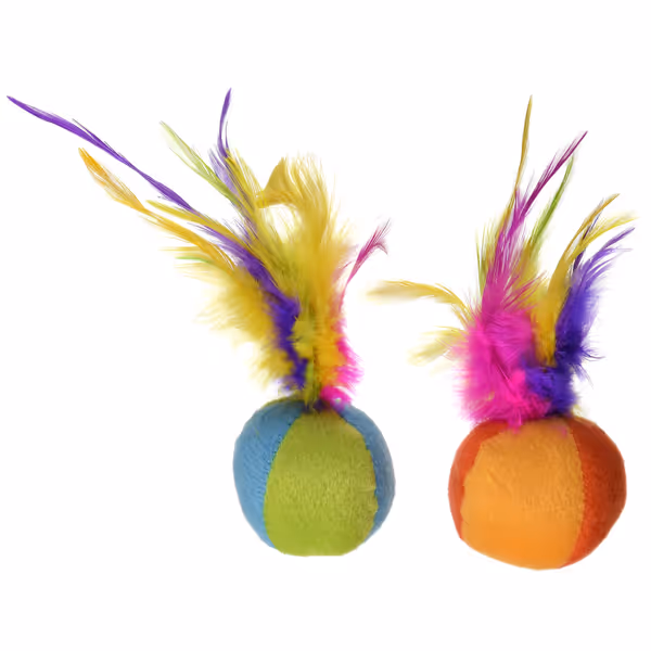 SmartyKat Flutter Balls Feather Cat Toys