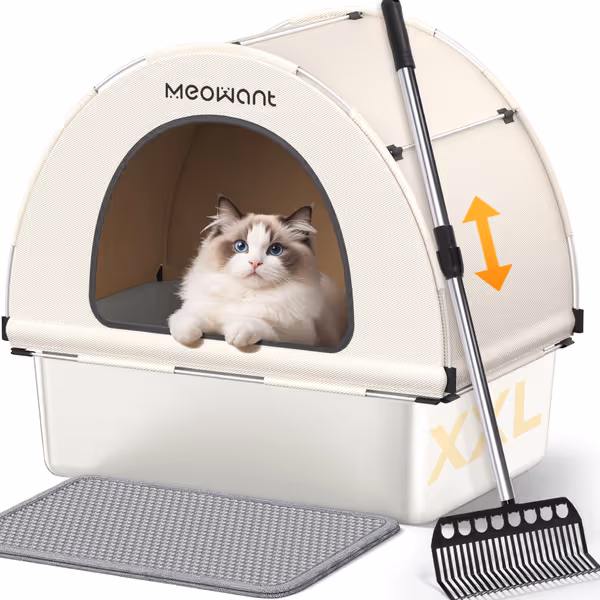 Meowant Stainless Steel Cat Litter Box